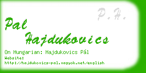pal hajdukovics business card